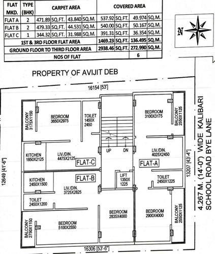  aarushi-apartment Aarushi Apartment Cluster Plan for 1st & 3rdFloor