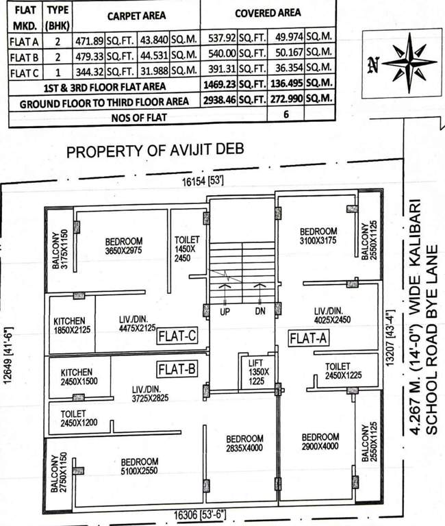  aarushi apartment Aarushi Apartment Cluster Plan for 1st & 3rdFloor