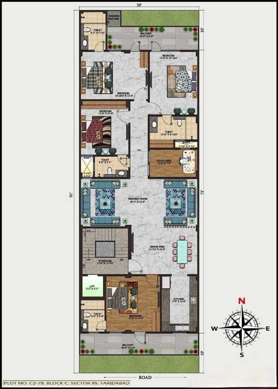  realty master paradiso palms Realty Master Paradiso Palms Cluster Plan from 1st to 4th Floor