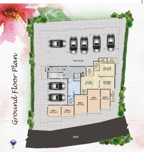  deb-tarani-apartment Tarani Apartment Cluster Plan