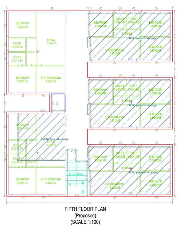  ideal gokulam Ideal Gokulam Cluster Plan for 5th Floor