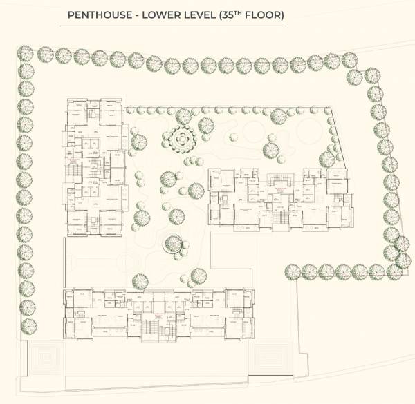  the-westin Tower A,B,C Cluster Plan for 35th Floor