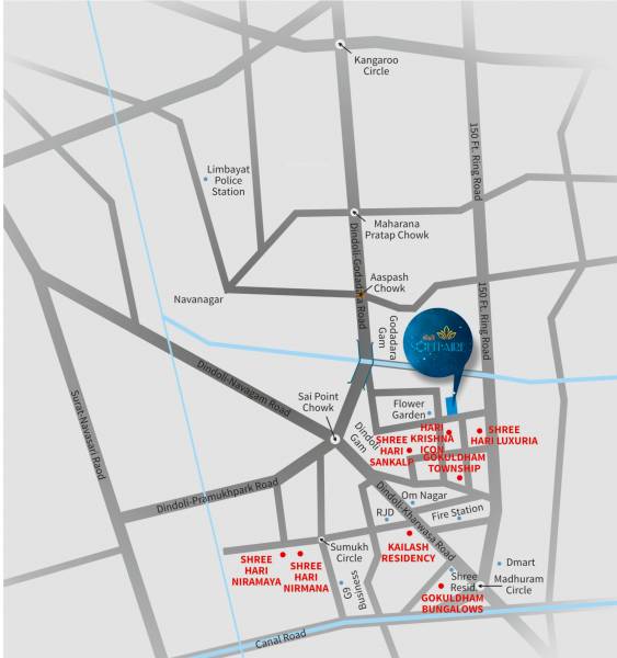 Location Plan shree-hari-solitaire Location Plan
