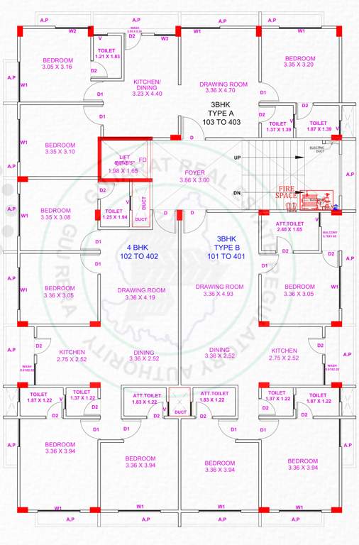 suramya Tower A Typical Cluster Plan