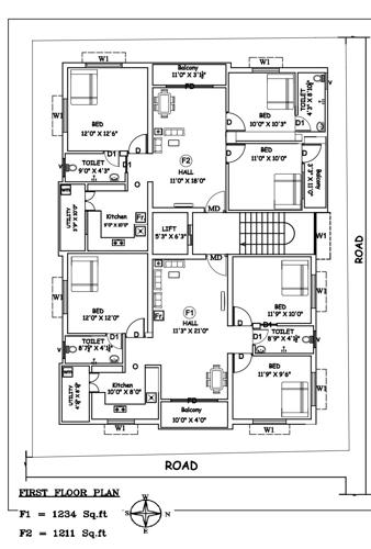  meera-saravanam Meera Saravanam Cluster Plan for 1st Floor