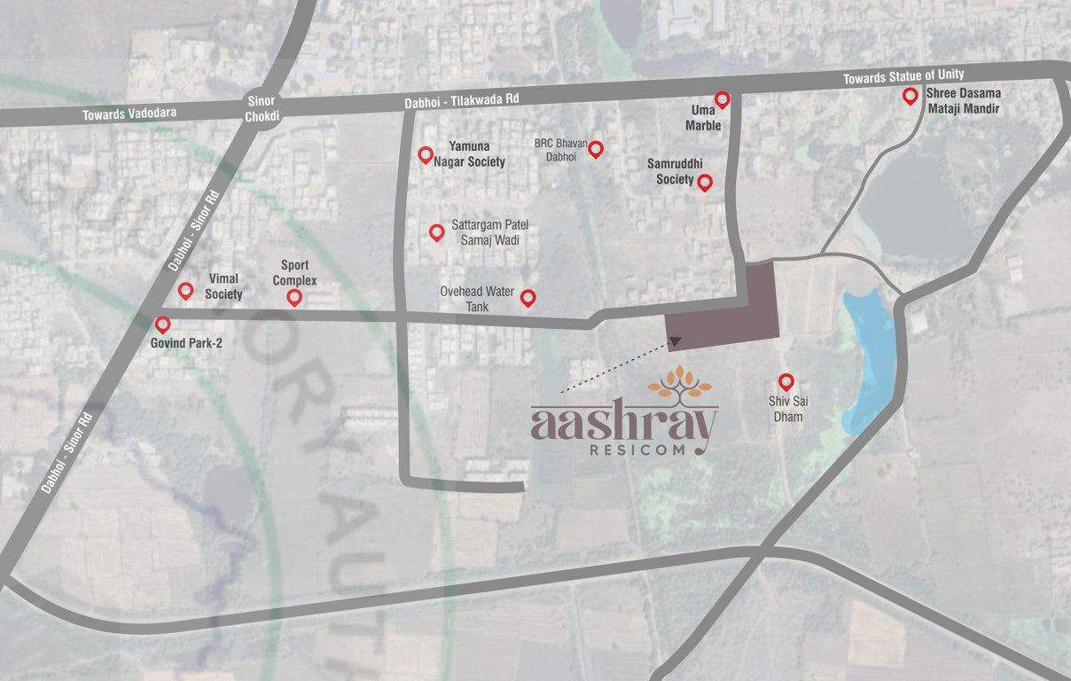 aashray resicom Location Plan