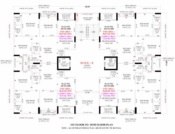  bilipatra-2 Tower B Cluster Plan from  to 10th Floor