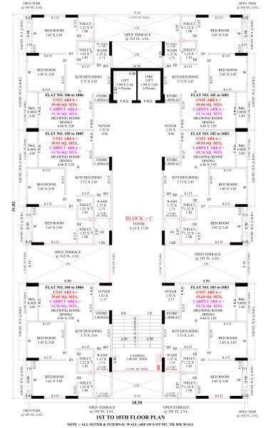  bilipatra-2 Tower C Cluster Plan from 1st to 10th Floor