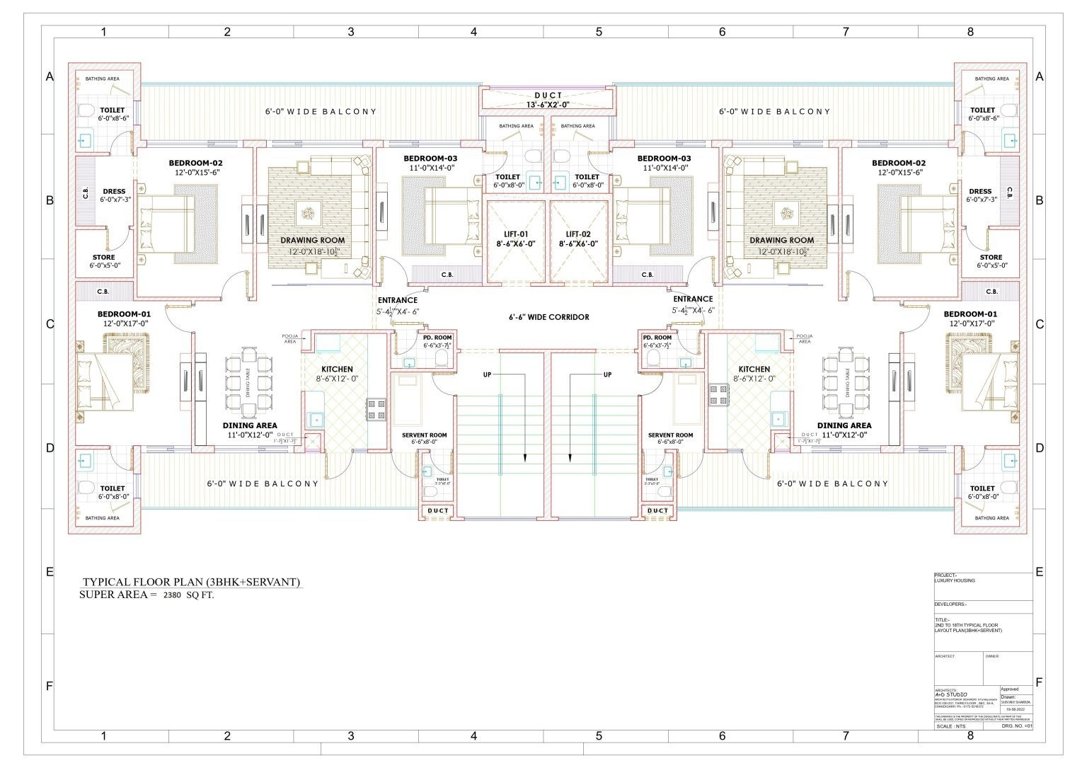  the lutyens Tower1 Cluster Plan