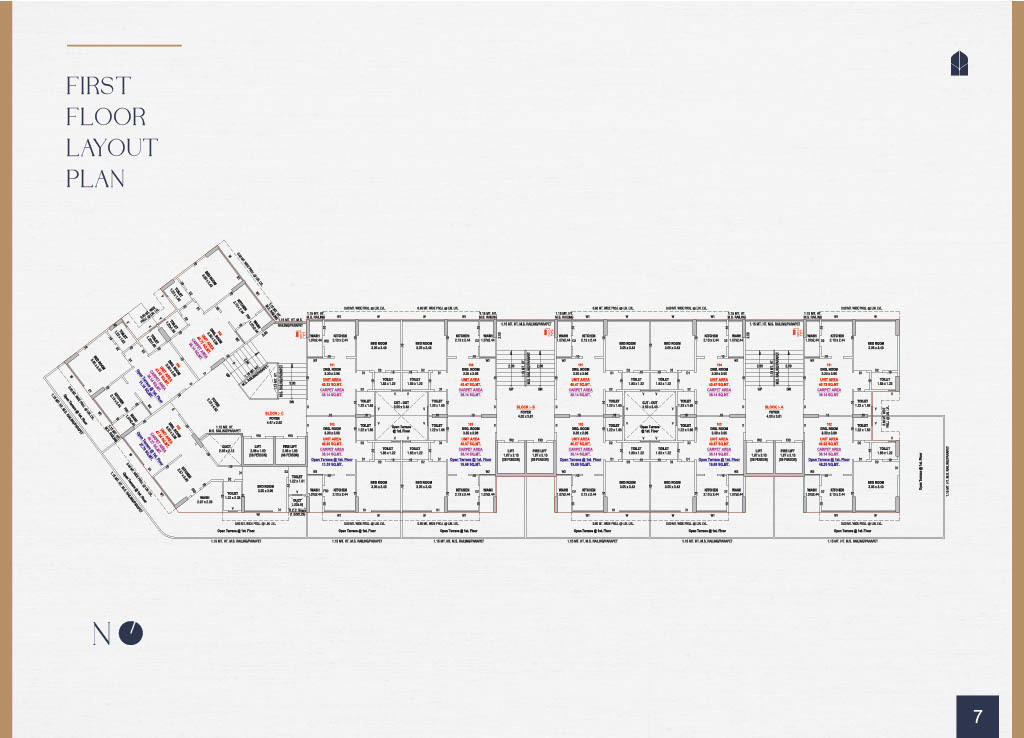 shreeji skyline 2 Tower A, B, C Cluster Plan for 1st Floor Layout Plan