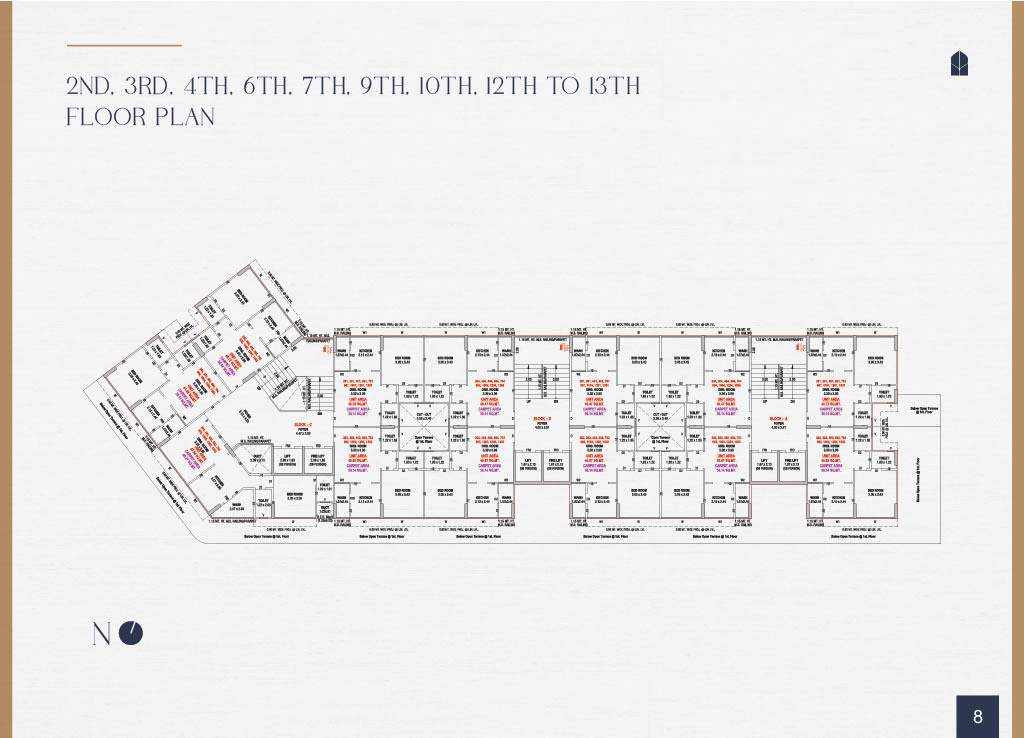  shreeji skyline 2 Tower A, B, C Cluster Plan  for 2, 3, 4, 6, 7, 9, 10, 12 and 13th