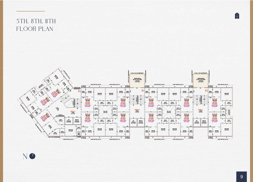  shreeji skyline 2 Tower A, B, C Cluster Plan  for 5, 8 and 11th