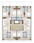  dev-luxury-floors Cluster Plan from 1st to 4th Floor