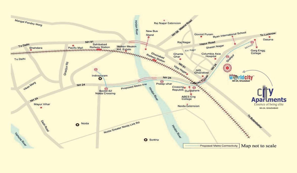  city apartment ghaziabad Location Plan