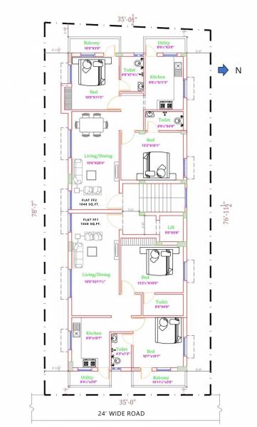  klm-6 KLM 6 Cluster Plan from 1st to 3rd Floor
