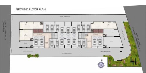  sanghvi-aria Tower A And Tower B Cluster Plan for ground Floor