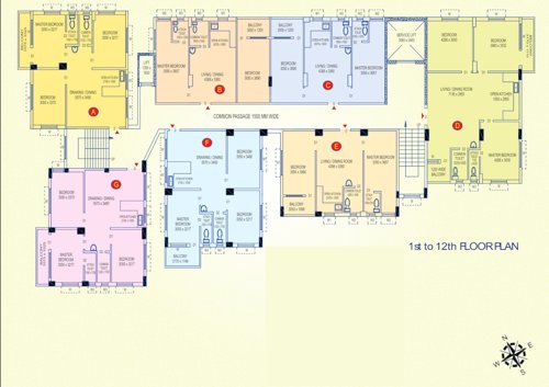  tapoban-city-block-4 Tapoban City Block 4 Cluster Plan from 1st to 12th Floor