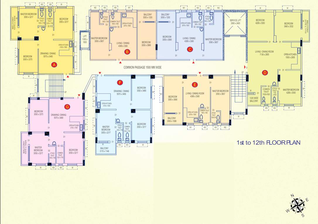  tapoban city block 4 Tapoban City Block 4 Cluster Plan from 1st to 12th Floor