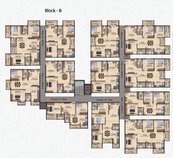  springs Block B Cluster Plan from 1st to 3rd Floor