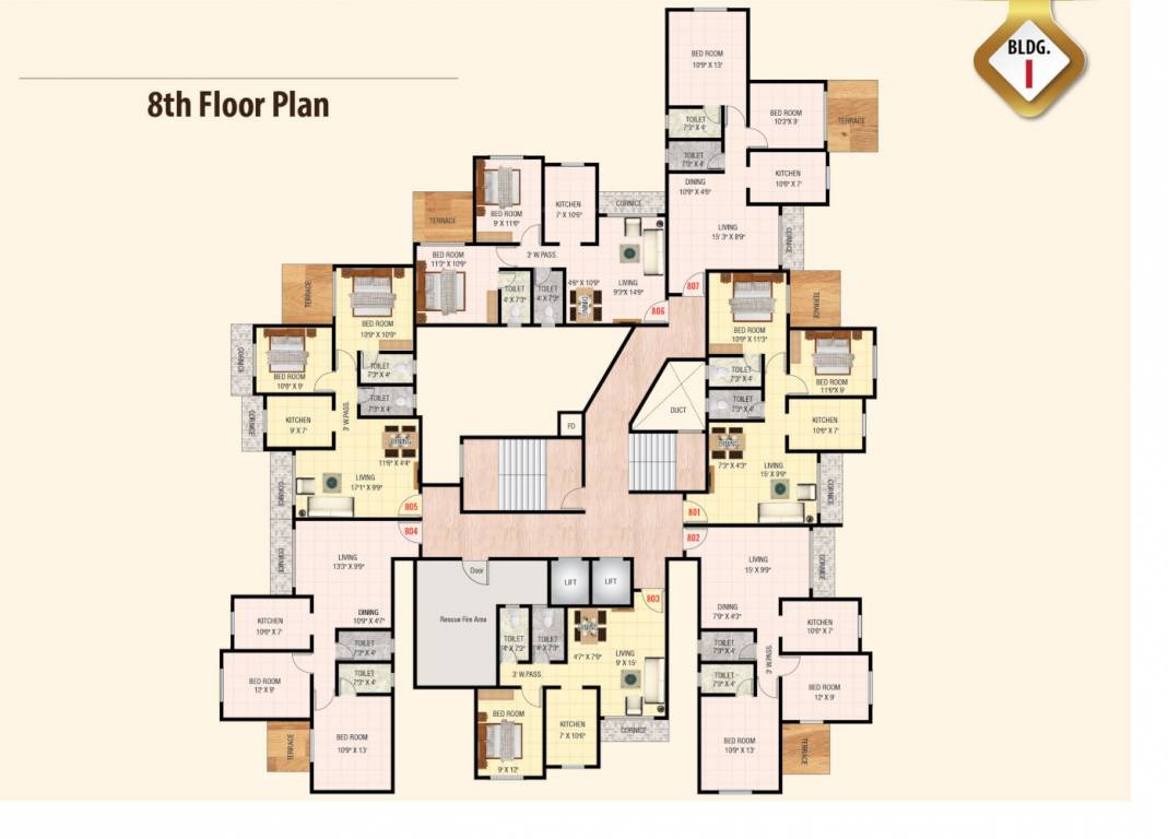  manohar vikas shreeji paraiso I WING Cluster Plan