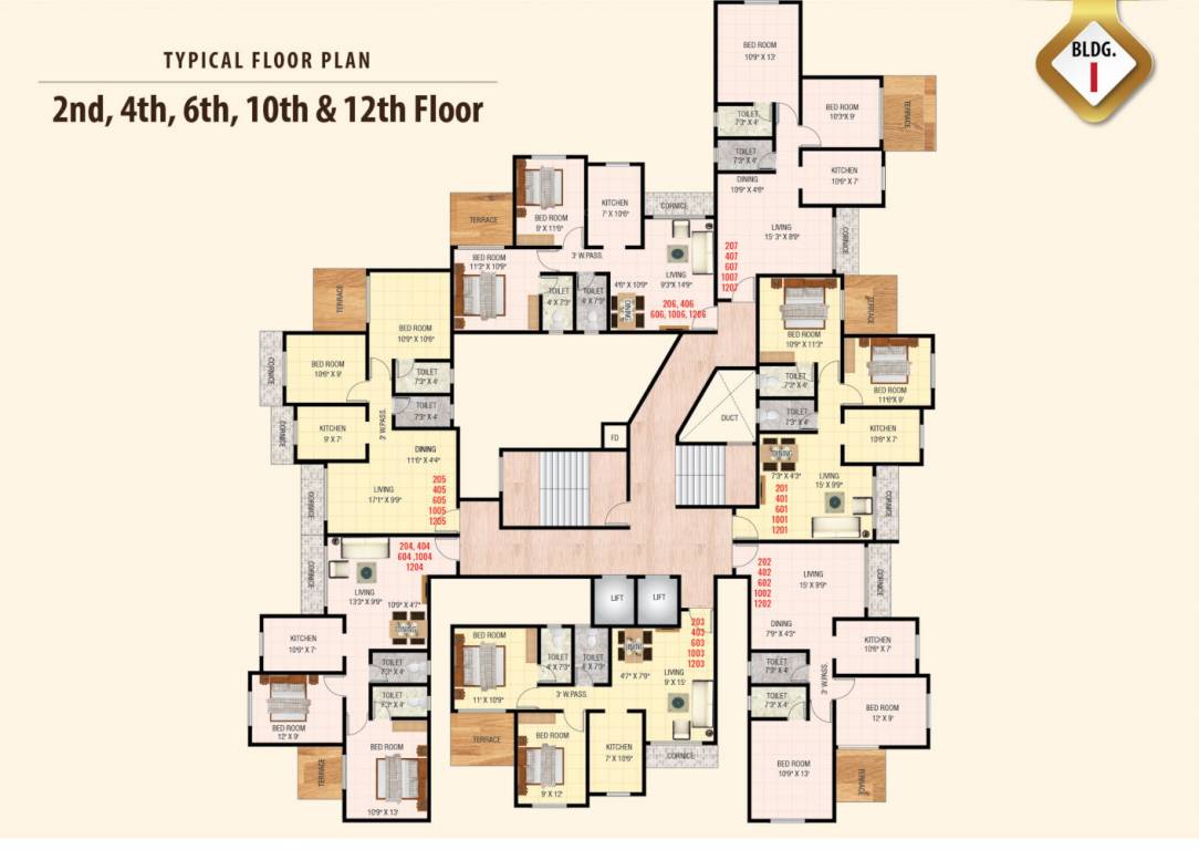  manohar vikas shreeji paraiso I WING Cluster Plan