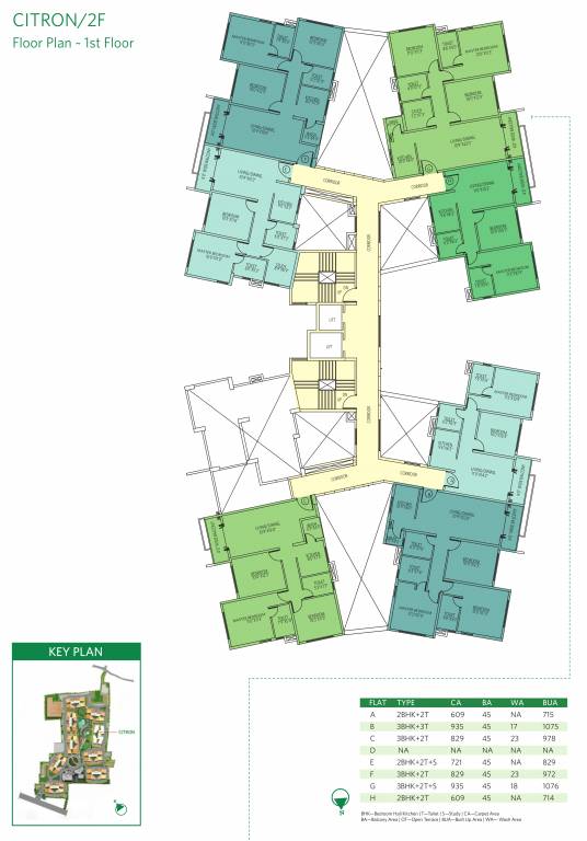  happyville  Citron 2F Cluster Plan for 1st Floor