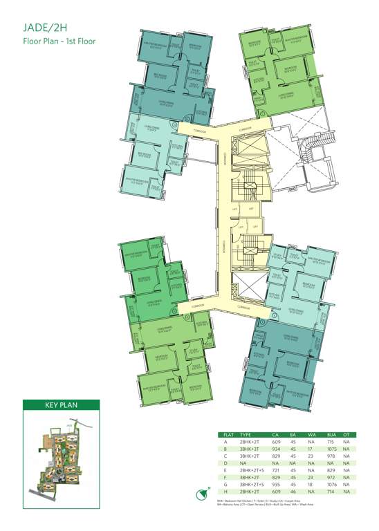  happyville  Jade 2H Cluster Plan for 1st Floor