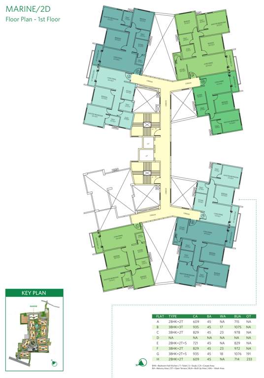  happyville  Marine 2D Cluster Plan for 1st Floor