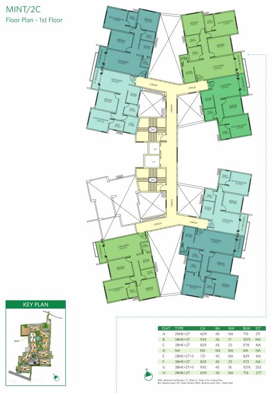  happyville  Mint 2C Cluster Plan for 1st Floor