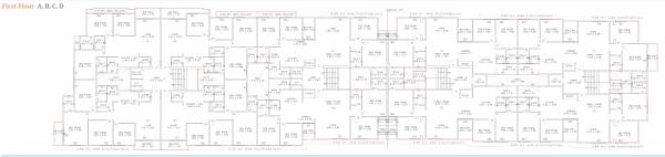  dream-villas-phase-2 Wing A, B, C, D Cluster Plan for 1st Floor