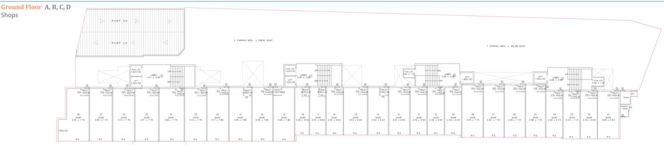  dream villas phase 2 Wing A, B, C, D Cluster Plan for ground Floor
