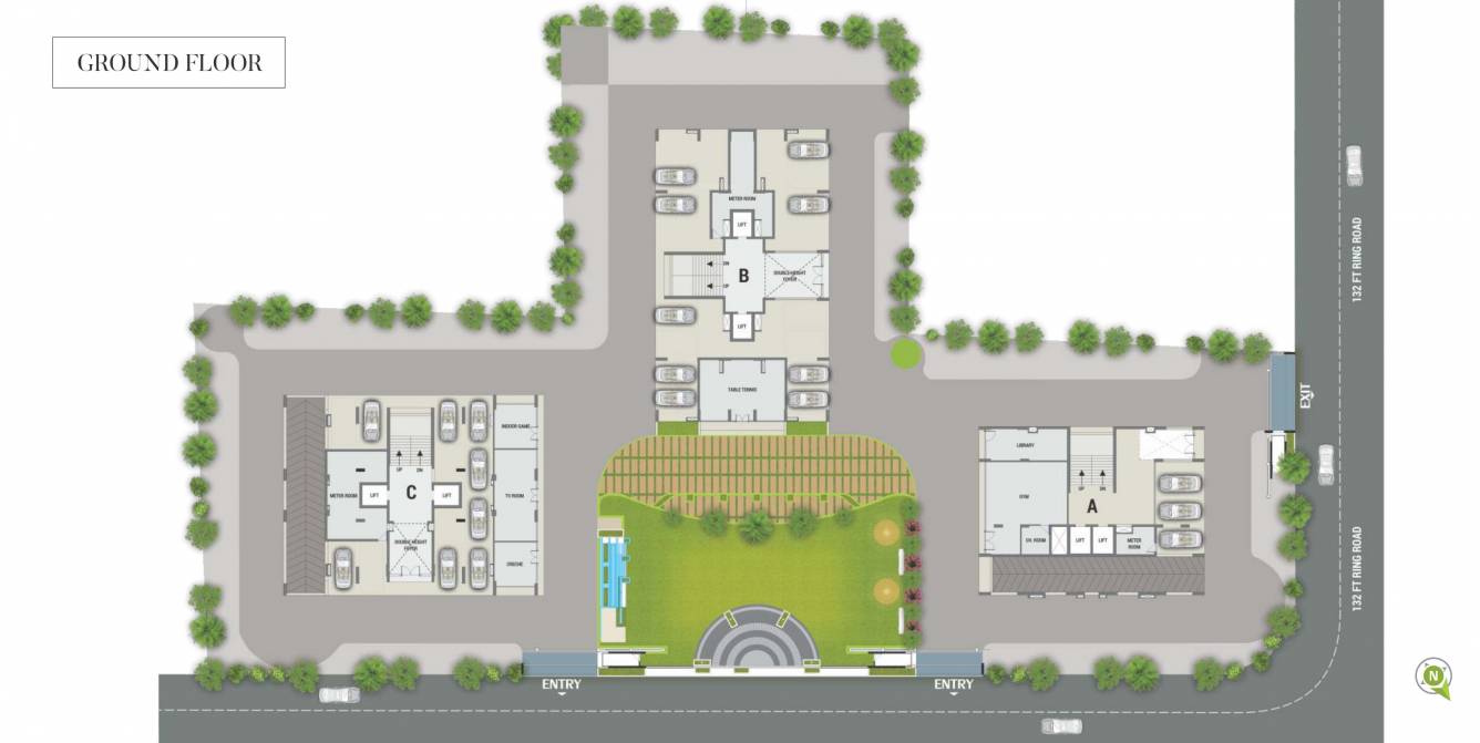  skyline ii Tower A to C Cluster Plan for ground Floor