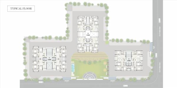  skyline-ii Tower A  to C Typical Cluster Plan