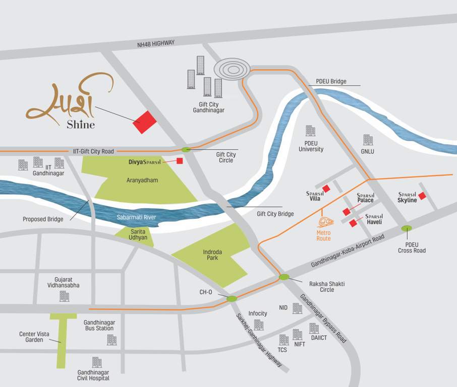  sparsh shine Location Plan