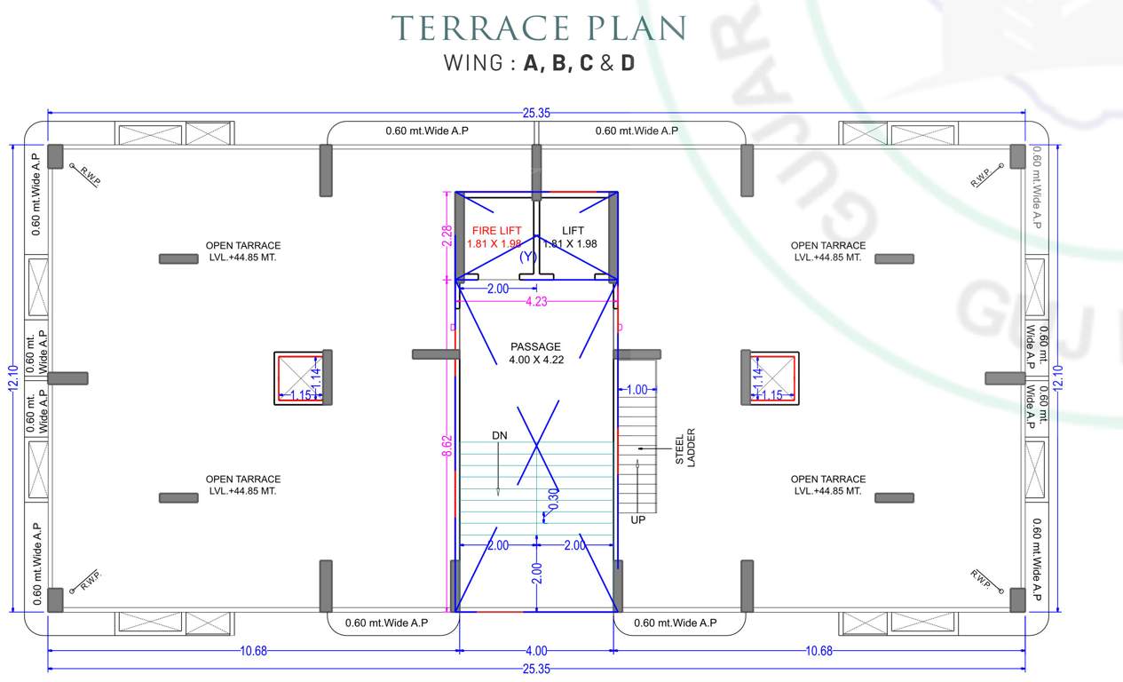  ram ratan A To D Terrace Cluster Plan