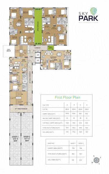  sky-park Sky Park Tower A Cluster Plan