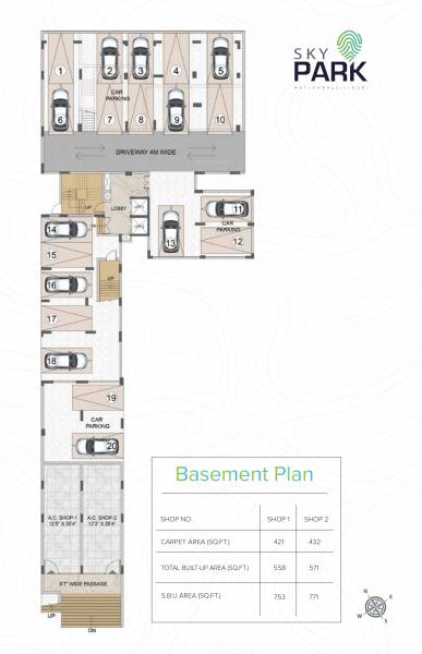  sky-park Sky Park Tower A Cluster Plan