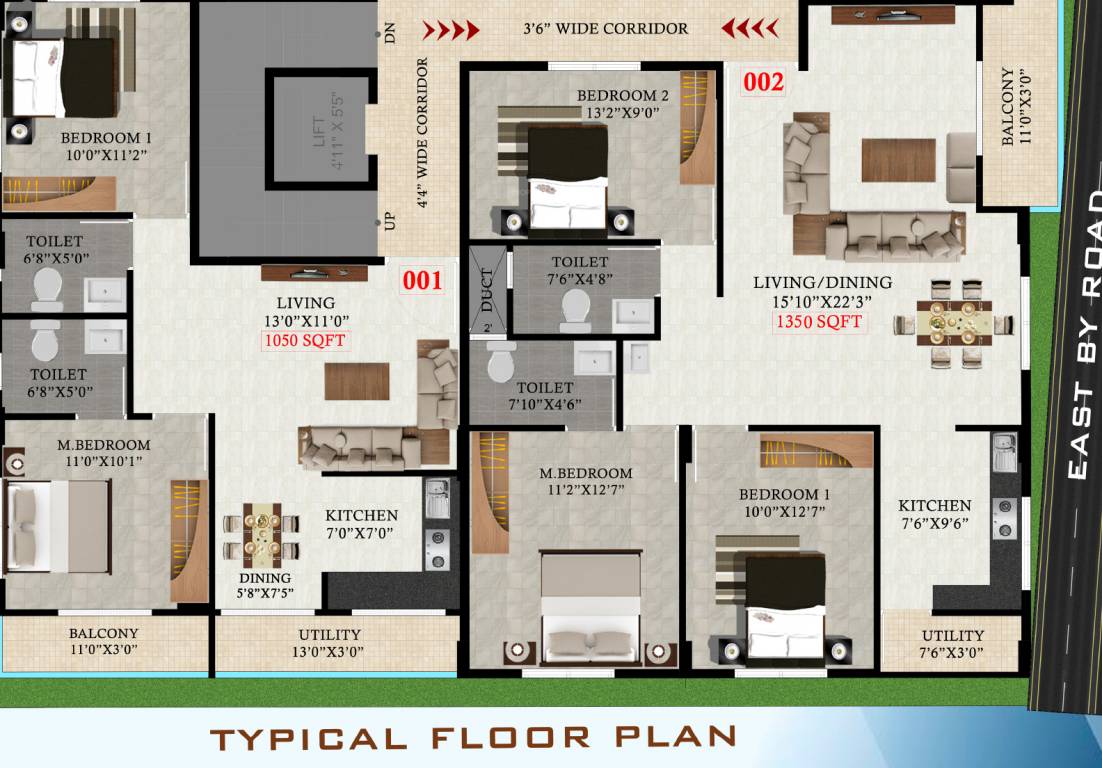  royal enclave Cluster Plan from 1st to 5th Floor