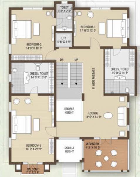  bungalow Cluster Plan