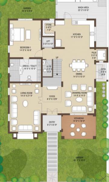  bungalow Cluster Plan
