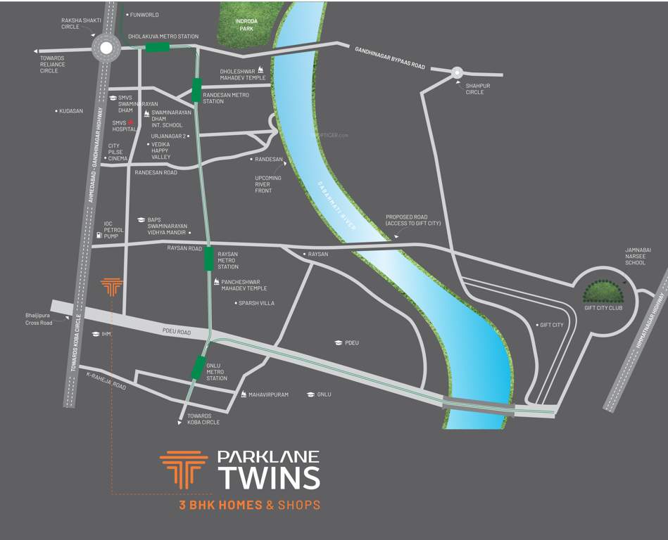 parklane twins Location Plan