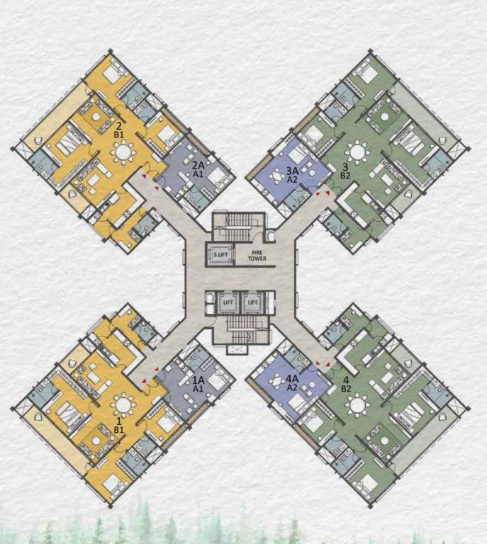  project pine forest Cluster Plan