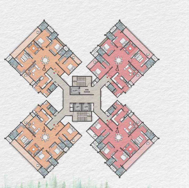  project pine forest Cluster Plan