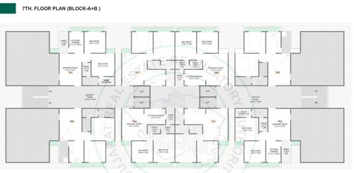  royal-riyaz-residency Royal Riyaz Residency Block A and B Cluster Plan for 7th Floor
