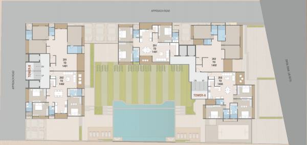 courtyard-platinum Tower A Cluster Plan from 2nd to 14th Floor