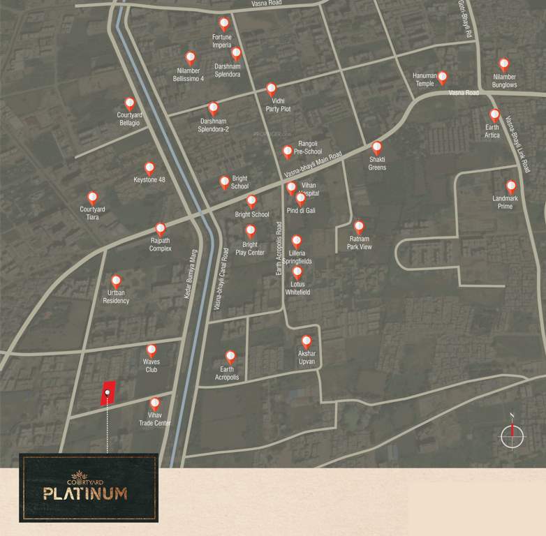 courtyard platinum Location Plan