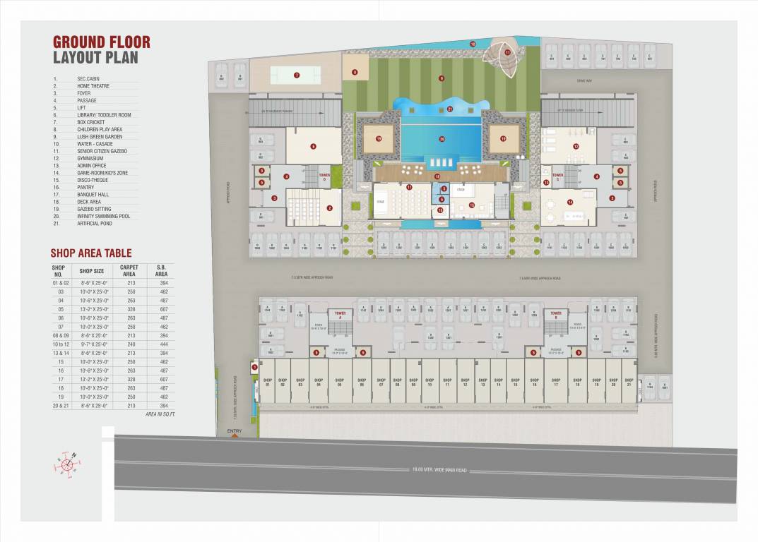  trinetra by courtyard Block A To D Cluster Plan for ground Floor