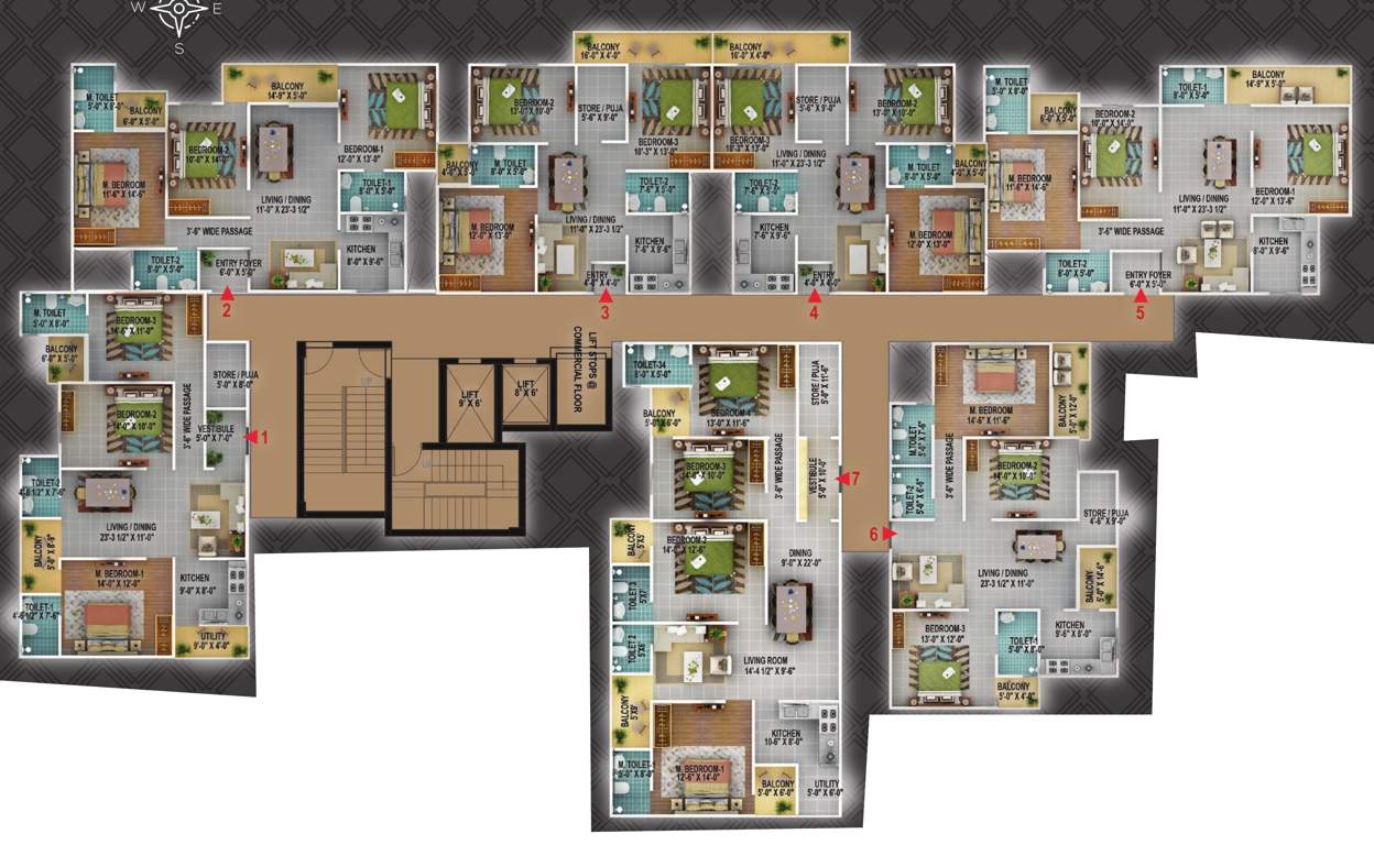  pentagon Cluster Plan