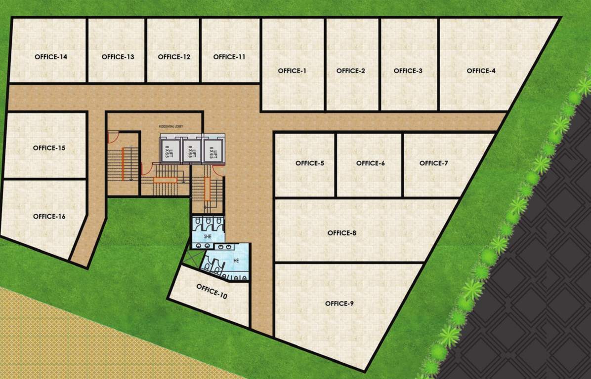  pentagon Layout Plan