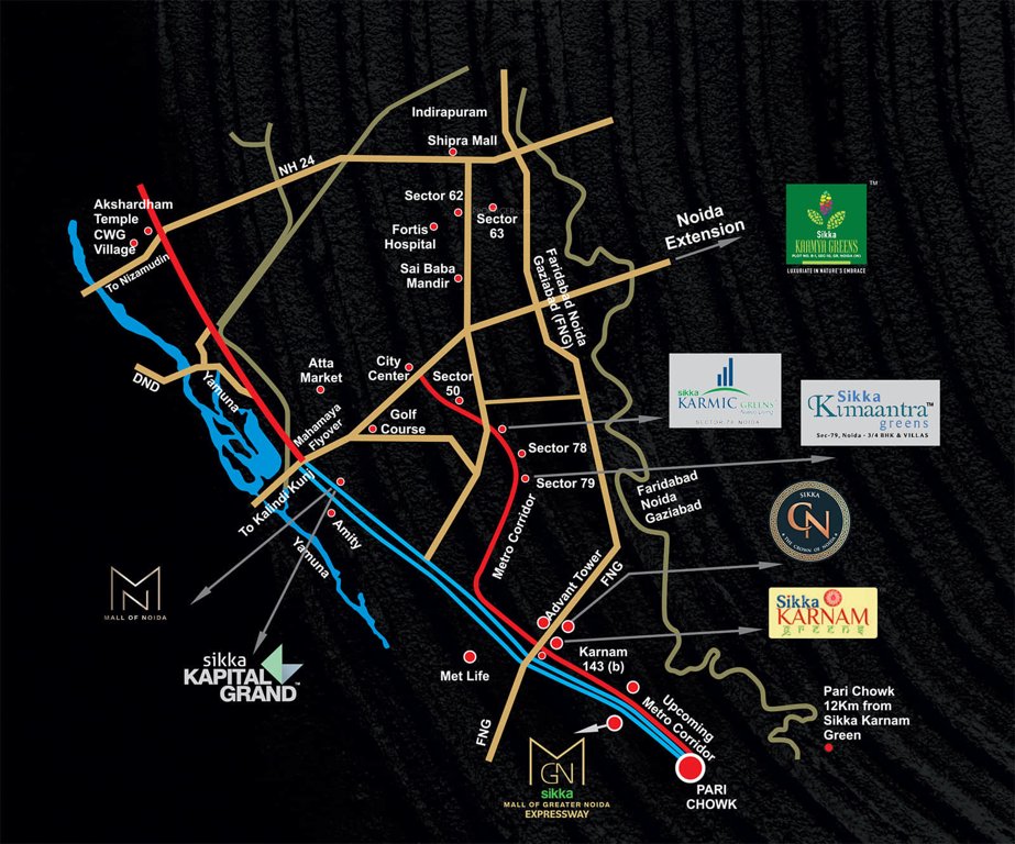  the crown of noida Location Plan